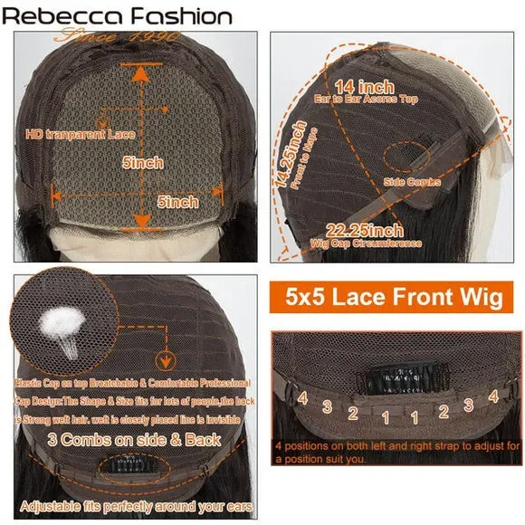 Rebecca 13x4 HD Lace Frontal Straight Hair Clearance Wig Transparen Lace Front